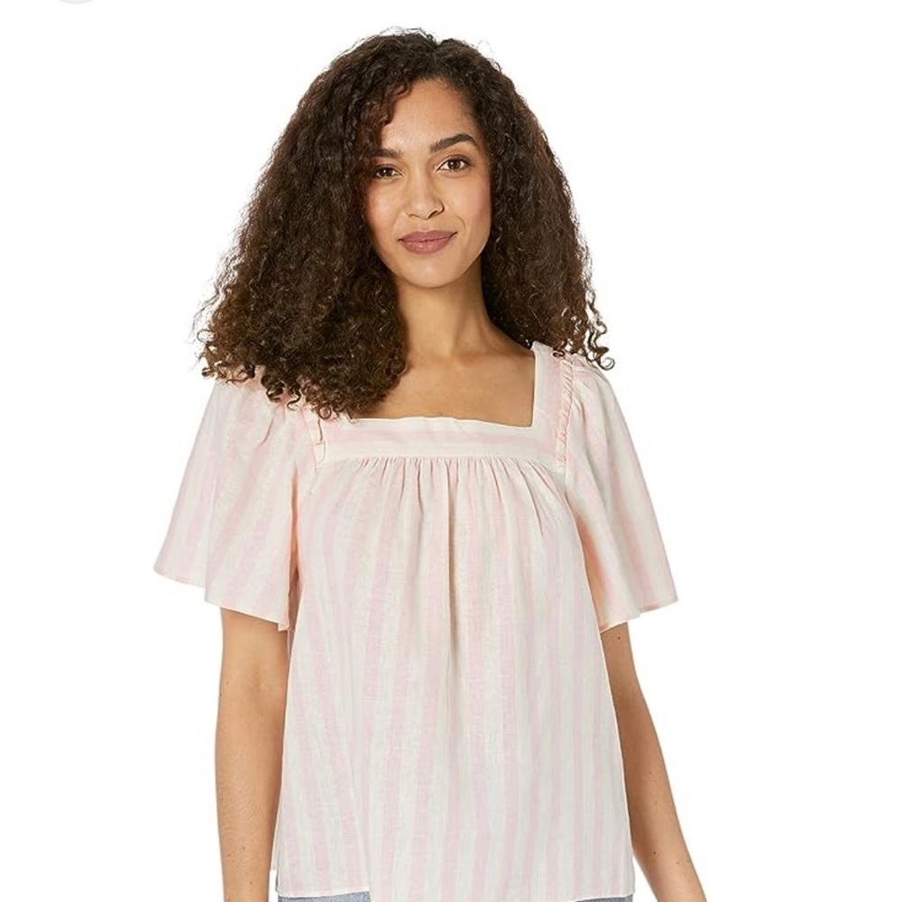 Draper James Maren Pink Cabana Stripe Top